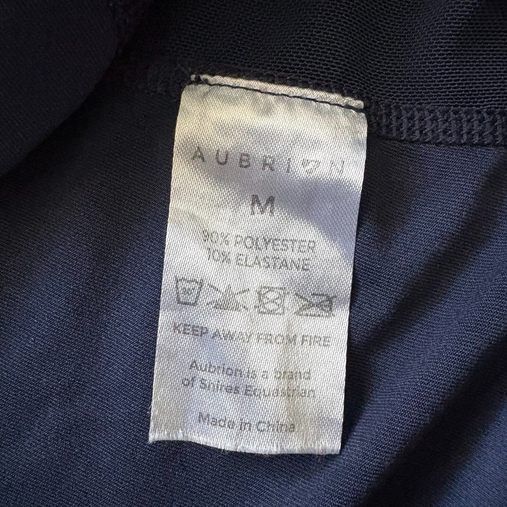 Aubrion Navy Blue‎ 1/4 Zip Long Sleeve Equestrian Base Layer Riding Top Medium - Picture 8 of 10